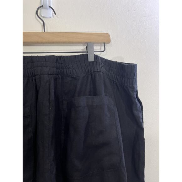 Linen Pull On Pants 2XLT Coastal Beach Minimalist Scandi Capsule Relax Lounge - Picture 8 of 16